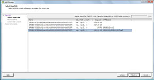 Detecting presence of VMFS datastore