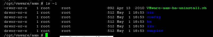 the /opt/vmware/aam directory
