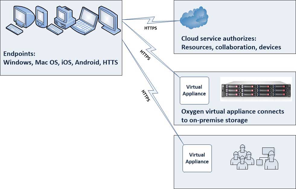 The Oxygen cloud takes a fresh approach in leveraging on-premise storage and authentication.