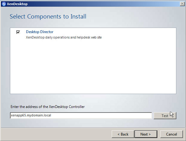 Desktop Director installation wizard.